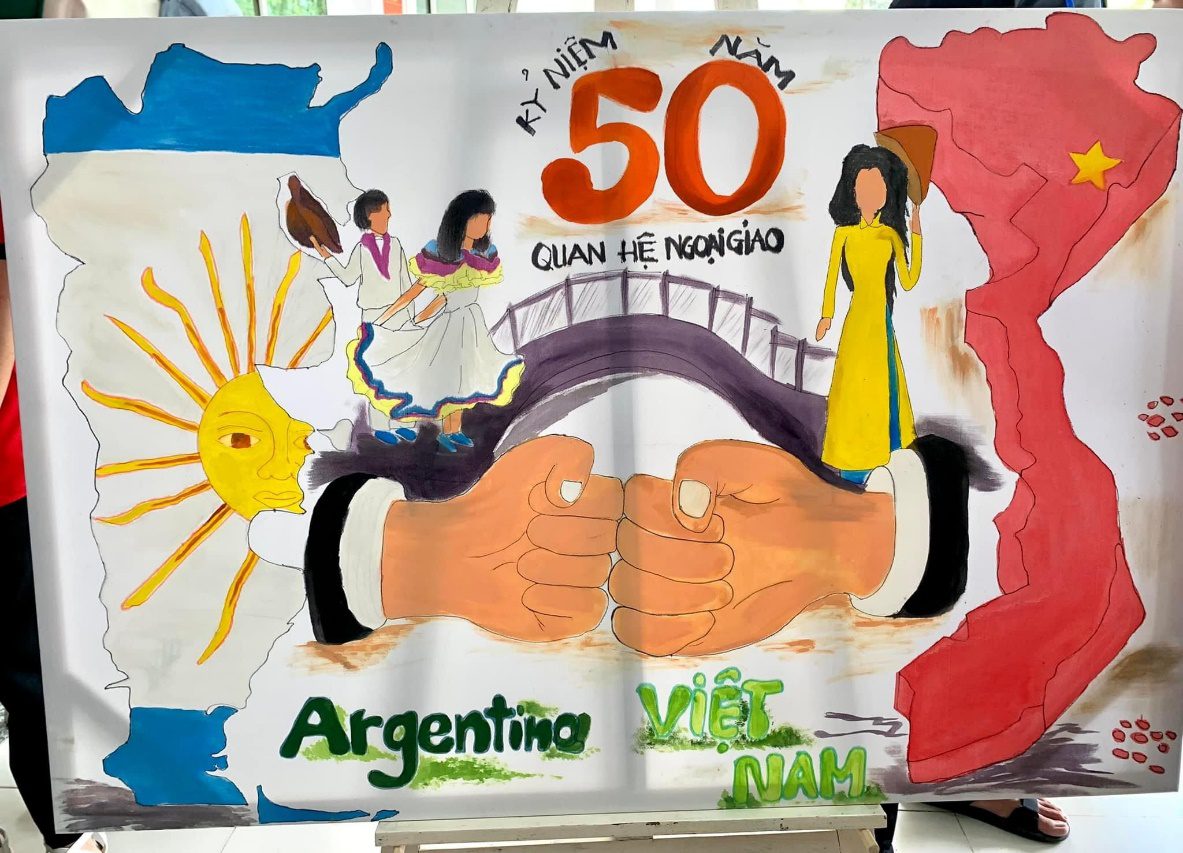 A poster with a picture of handshake and people Description automatically generated