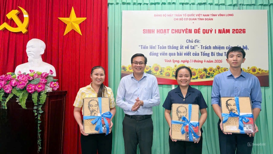 CHI BỘ CƠ QUAN TỈNH ĐOÀN: SINH HOẠT CHUYÊN ĐỀ QUÍ I NĂM 2026 VỚI CHỦ ĐỀ “TIẾN LÊN! TOÀN THẮNG ẮT VỀ TA!” – TRÁCH NHIỆM CỦA CÁN BỘ, ĐẢNG VIÊN QUA BÀI VIẾT CỦA TỔNG BÍ THƯ, CHỦ TỊCH NƯỚC TÔ LÂM